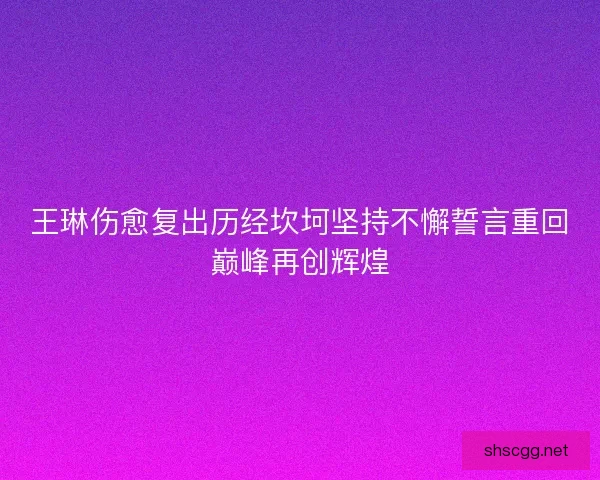 王琳伤愈复出历经坎坷坚持不懈誓言重回巅峰再创辉煌